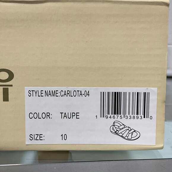 Yoki Carlota-04 Women's Criss-Cross Upper Slide Sandals Size 10 Taupe - Picture 5 of 5